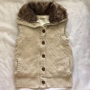 Cream fur vest worn once